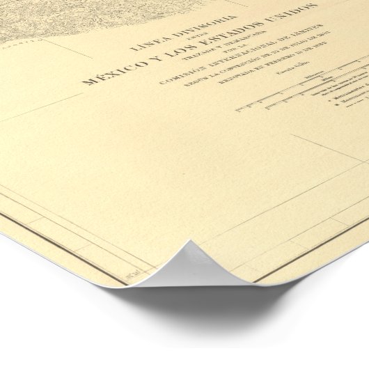 Linea Divisoria Entre Mexico 8 Poster (Hoek)