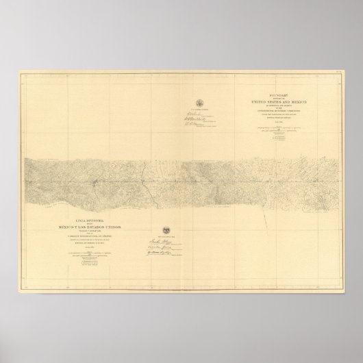 Linea Divisoria Entre Mexico 8 Poster (Voorkant)