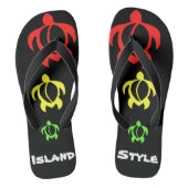 LineA Island Style Rasta Honu Teenslippers (Voetbed)
