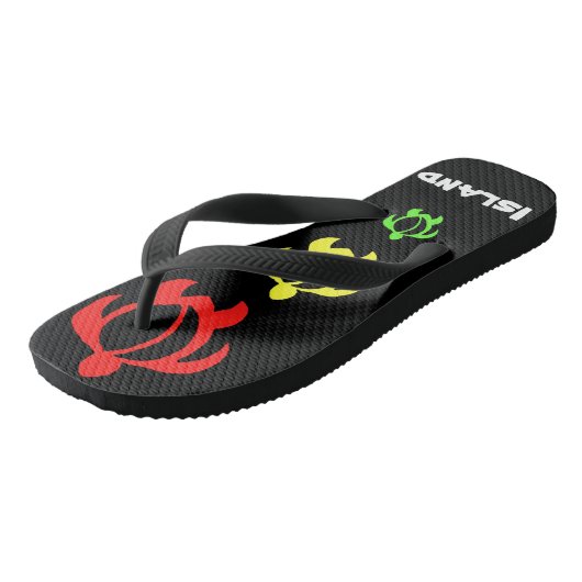 LineA Island Style Rasta Honu Teenslippers (Schuin)