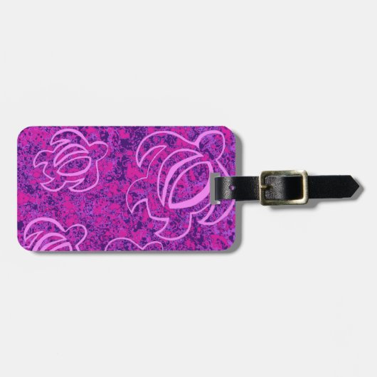 LineA Pink Honu Bagagelabel (Voorkant horizontaal)