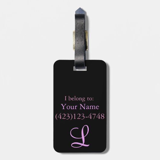 LineA Pink Honu Bagagelabel (Achterkant verticaal)