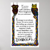 Lineage is niet altijd lineair, Macrame Owl Poster (Voorkant)