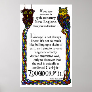 Lineage is niet altijd lineair, Macrame Owl Poster