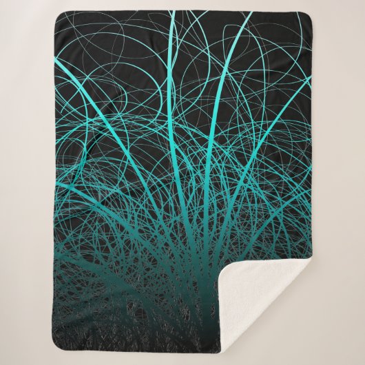 Lineair Abstract2 Cool - Sherpa Blanket Sherpa Deken (Voorkant)