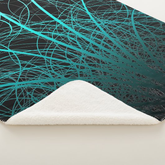 Lineair Abstract2 Cool - Sherpa Blanket Sherpa Deken (3/4)