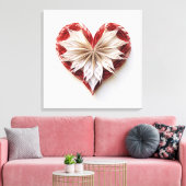 Lineair document hart canvas afdruk (Insitu (Woonkamer))