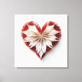 Lineair document hart canvas afdruk (Voorkant)