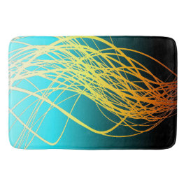 Lineair Flow Blue Gold - Bath Mat