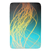 Lineair Flow Blue Gold - Bath Mat (Voorkant Verticaal)