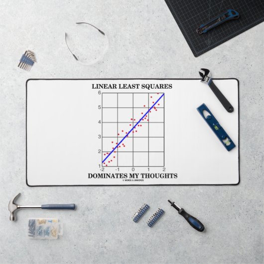 Lineair Minste Vierkantjes domineren mijn gedachte Bureaumat (Werkstation)