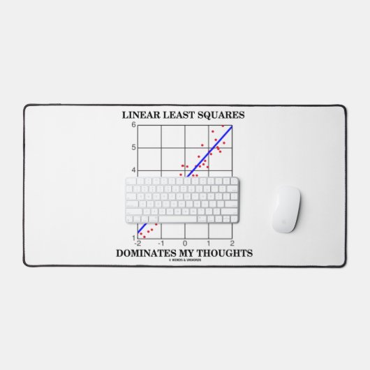 Lineair Minste Vierkantjes domineren mijn gedachte Bureaumat (Keyboard & Muis)