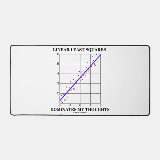 Lineair Minste Vierkantjes domineren mijn gedachte Bureaumat (Voorkant)