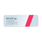 Lineair modulair minimaal merkkoraal etiket (Voorkant)