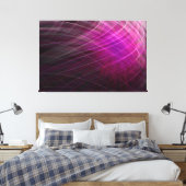Lineair Paarse Patroon - Canvasprint Canvas Afdruk (Insitu (Slaapkamer))