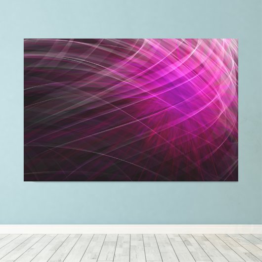 Lineair Paarse Patroon - Canvasprint Canvas Afdruk (Insitu (Houten vloer))
