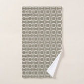 lineair patroon van lineaire geometrie in Taupe Bad Handdoek (Handdoek)