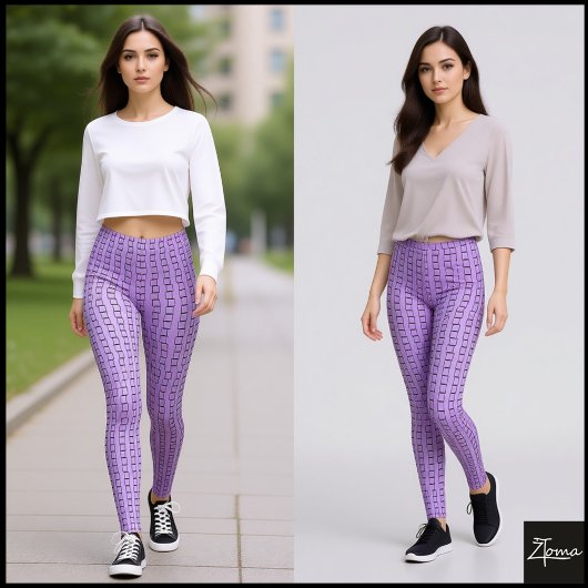 Lineair Vierkant Textuur Leggings