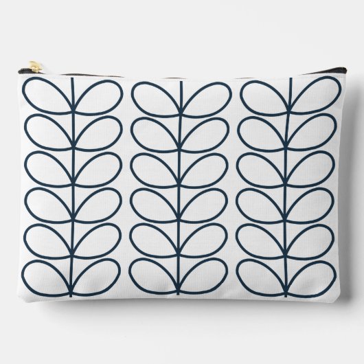 Lineair walvisblauw stampatroon - Modern Retro Etui (Voorkant)