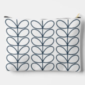 Lineair walvisblauw stampatroon - Modern Retro Etui (Achterkant)