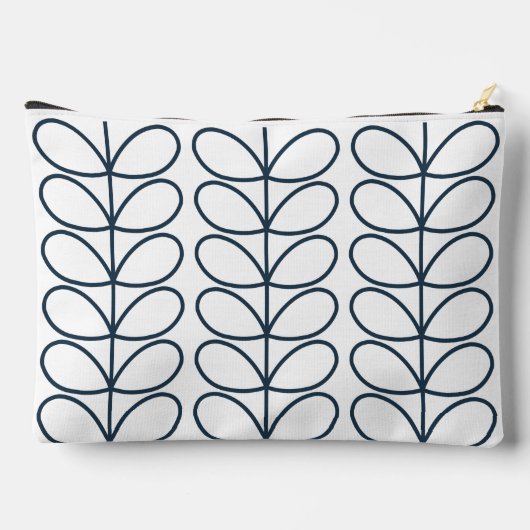 Lineair walvisblauw stampatroon - Modern Retro Etui (Achterkant)