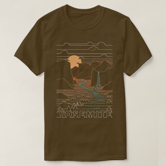 Lineair Yosemite Yosemite National Parks Art 2 T-shirt (Design voorkant)