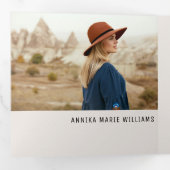 Lineaire Afstuderen Multi Foto tri-Fold aankondigi Drieluik Aankondiging (Binnenzijde eerst)