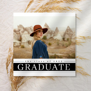 Lineaire Afstuderen Multi Foto tri-Fold aankondigi Drieluik Aankondiging