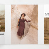 Lineaire Afstuderen Multi Foto tri-Fold aankondigi Drieluik Aankondiging (Binnenkant midden)