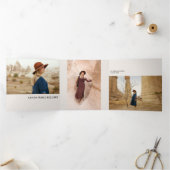 Lineaire Afstuderen Multi Foto tri-Fold aankondigi Drieluik Aankondiging (Binnen)