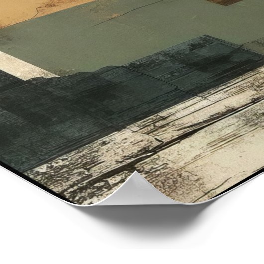 Lineaire balans en vorm Abstract Poster (Hoek)