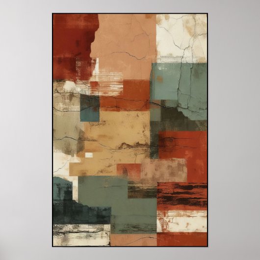 Lineaire balans en vorm Abstract Poster (Voorkant)