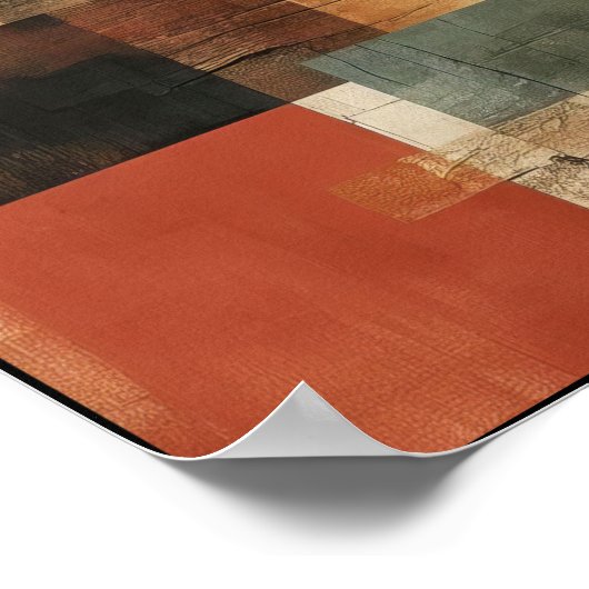 Lineaire balans en vorm Abstract Poster (Hoek)