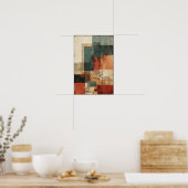 Lineaire balans en vorm Abstract Poster (Keuken)