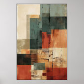 Lineaire balans en vorm Abstract Poster (Voorkant)