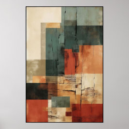 Lineaire balans en vorm Abstract Poster