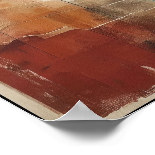 Lineaire balans en vorm Abstract Poster (Hoek)