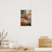 Lineaire balans en vorm Abstract Poster (Keuken)