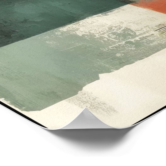 Lineaire balans en vorm Abstract Poster (Hoek)