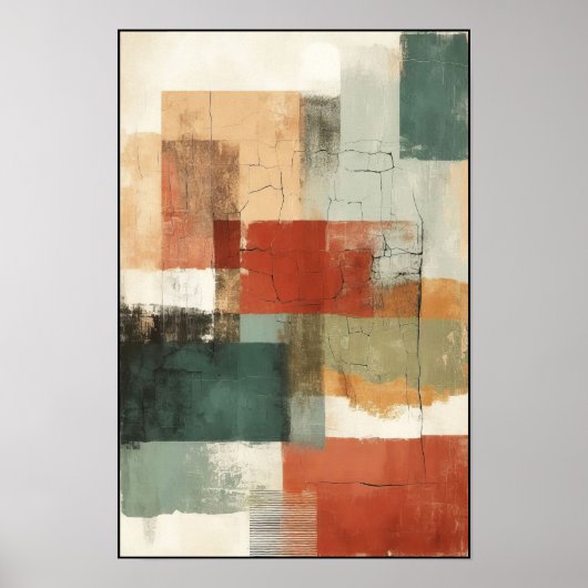 Lineaire balans en vorm Abstract Poster (Voorkant)