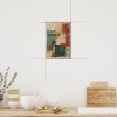 Lineaire balans en vorm Abstract Poster (Keuken)