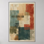 Lineaire balans en vorm Abstract Poster (Voorkant)