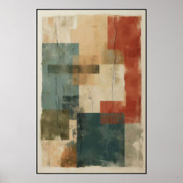 Lineaire balans en vorm Abstract Poster