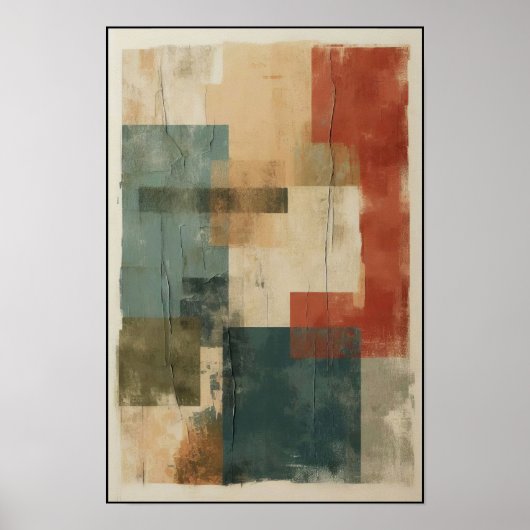 Lineaire balans en vorm Abstract Poster (Voorkant)