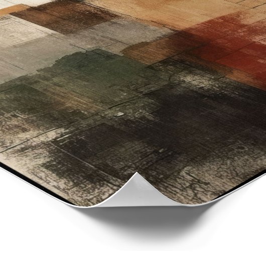 Lineaire balans en vorm Abstract Poster (Hoek)