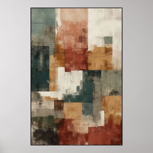 Lineaire balans en vorm Abstract Poster (Voorkant)