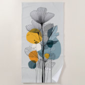 Lineaire Bloom Strandlaken (Voorkant)