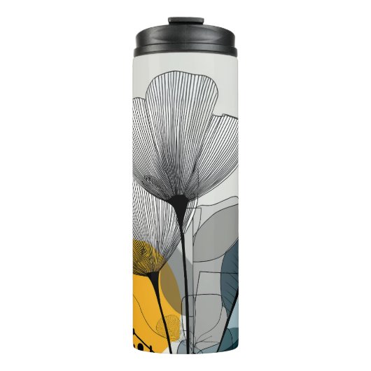 Lineaire Bloom Thermische Tumbler Thermosbeker (Voorkant)