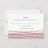 Lineaire Blush RSVP-kaart RSVP Kaartje (Voorkant)