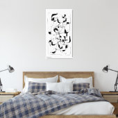 Lineaire Compositie 2 Canvas Afdruk (Insitu (Slaapkamer))